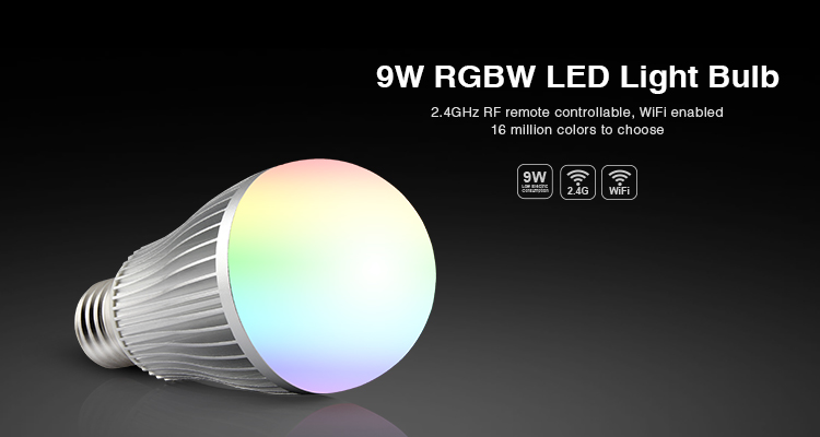 9W RGBW LED Light Bulb - Click Image to Close
